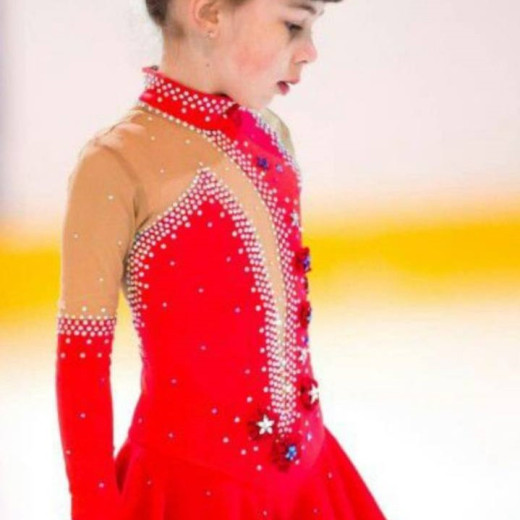 Red princess competition dress