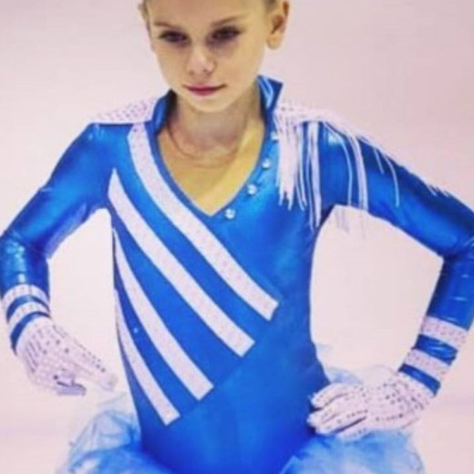 Blue swan competition dress